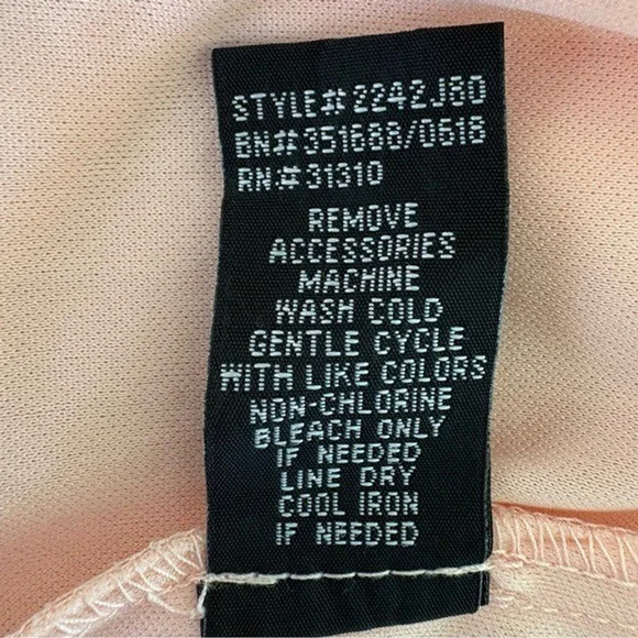 Y2K Ally B. Dainty Feminine Pink PolyChiffon Dress S Bow Bell Sleeve Fairy - Picture 8 of 10